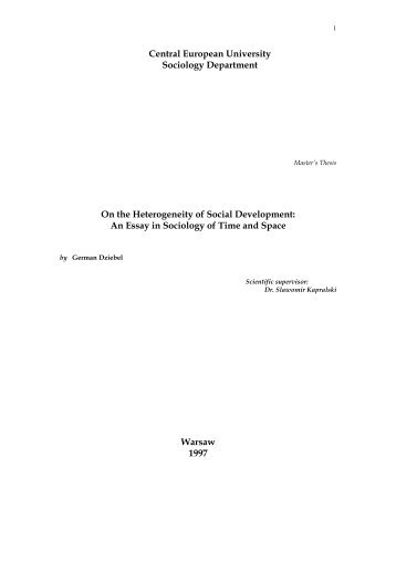 On The Heterogeneity of Social Development - Kinship Studies