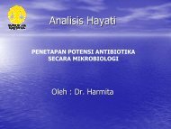 Penetapan potensi antibiotika secara mikrobiologi - Biology East ...