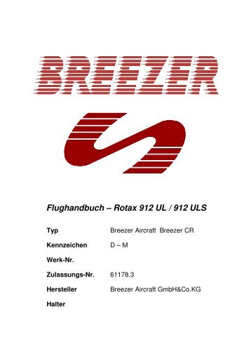 Breezer Flug- und Betriebshandbuch - Aero Club Kehl eV