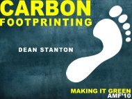 Carbon Footprinting - Singapore Institute of Manufacturing Technology