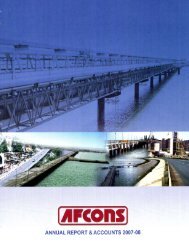 ANNUAL REPORT & ACCOUNTS 2007-08 - Afcons Infrastructure Ltd.
