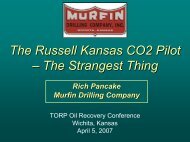 The Russell Kansas CO2 Pilot - the Kansas Geological Survey