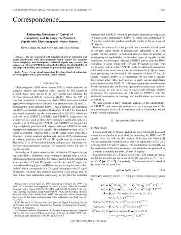 ieee transactions on signal processing, vol. 47, no - Department of ...