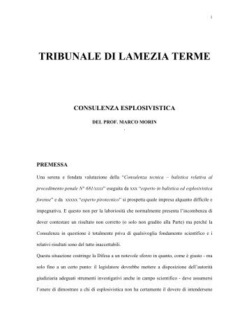 tribunale di lamezia terme - Enciclopedia delle Armi di Edoardo Mori