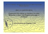 Altern im sÃ¼dlichen Afrika Ergebnisse einer Studie zur Situation von ...