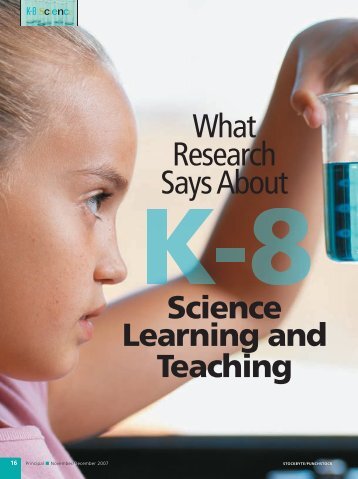 What Research Says About K-8 Science Learning and Teaching