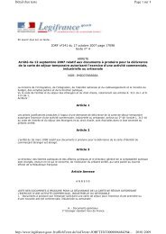 ArrÃªtÃ© du 12 septembre 2007 relatif aux documents Ã  ... - Romeurope