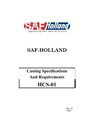Fifth Wheel Operating Manual Saf Holland