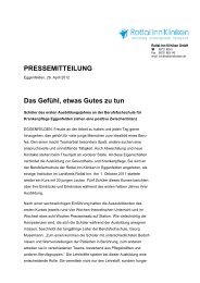 PRESSEMITTEILUNG Das GefÃ¼hl, etwas Gutes zu tun - Rottal-Inn ...