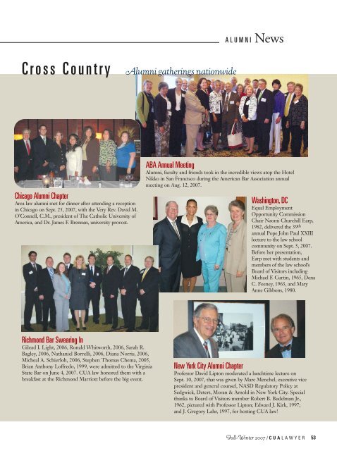 CUA Cover Winter 2005 final (Page 2) - Columbus School of Law