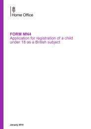 FORM MN4 - UK Border Agency - the Home Office