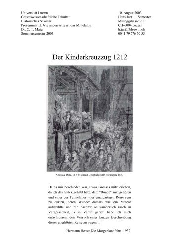 Der Kinderkreuzzug von 1212 - Hans Jurt