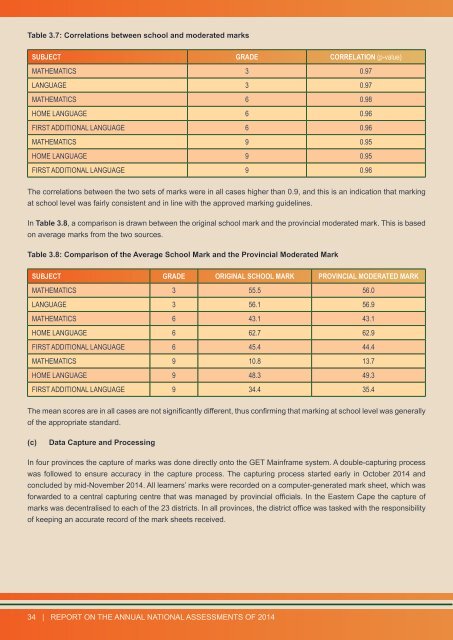 REPORT ON THE ANA OF 2014