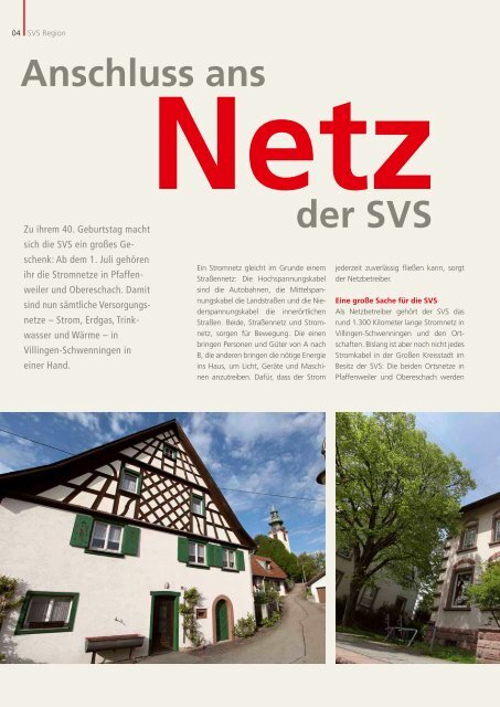 SVS erweitert Stromnetz Für mehr Durchblick - Stadtwerke Villingen ...