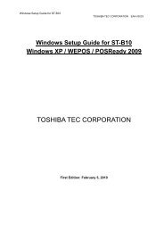 Windows Setup Guide for ST-B10 - Toshiba Tec