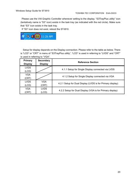 Windows Setup Guide for ST-B10 - Toshiba Tec