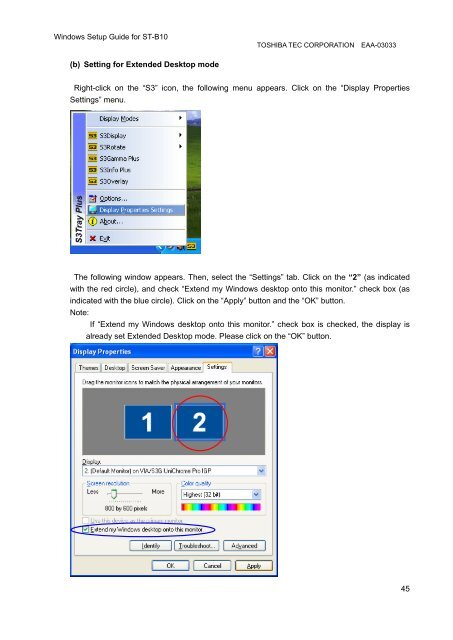 Windows Setup Guide for ST-B10 - Toshiba Tec