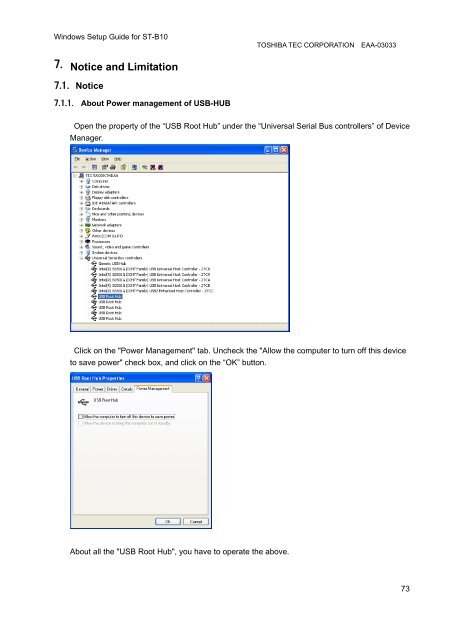 Windows Setup Guide for ST-B10 - Toshiba Tec