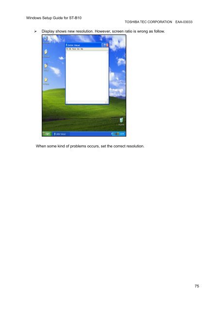 Windows Setup Guide for ST-B10 - Toshiba Tec