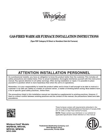 Installation Guide 5 - Whirlpool HVAC Dealers