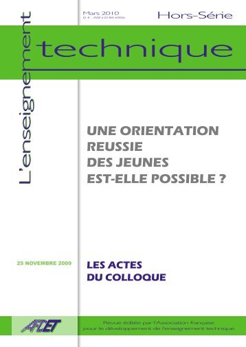 Une orientation rÃ©ussie des jeunes est-elle possible - Afdet