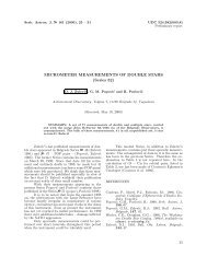 MICROMETER MEASUREMENTS OF DOUBLE STARS ... - doiSerbia