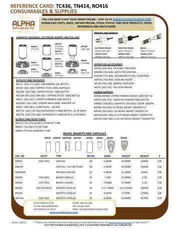 reference card - Alpha Resources, Inc