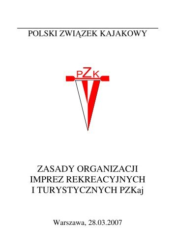 ZASADY ORGANIZACJI IMPREZ REKREACYJNYCH I ...