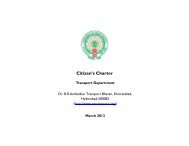 Citizen's Charter - TRANSPORT DEPARTMENT GOVERNMENT OF ...