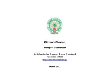 Citizen's Charter - TRANSPORT DEPARTMENT GOVERNMENT OF ...