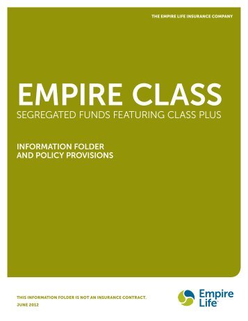 Segregated FundS Featuring ClaSS PluS - Empire Life