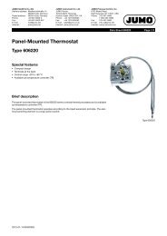 Panel-Mounted Thermostat Type 606220 - Digitrol