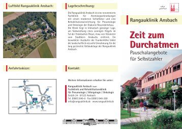 Zeit zum Durchatmen - Rangauklinik Ansbach GmbH