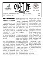 November Knightline - St. John Neumann Regional Academy