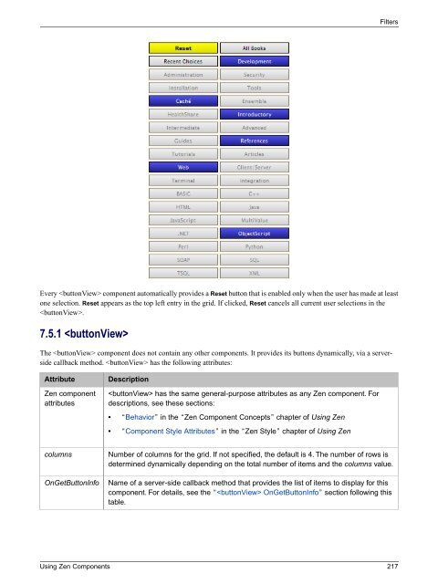 Using Zen Components - InterSystems Documentation