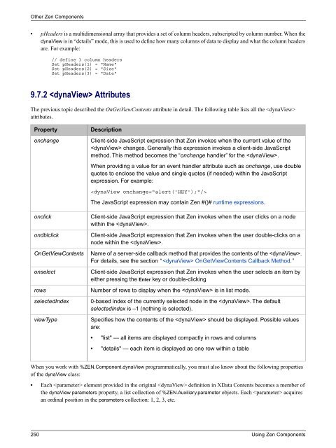 Using Zen Components - InterSystems Documentation