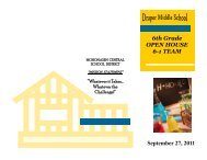 September 27, 2011 6th Grade OPEN HOUSE 6-1 TEAM