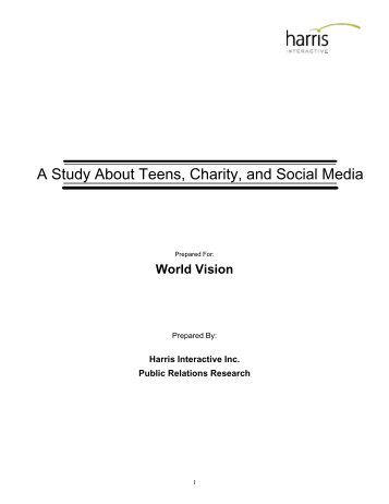 A Study About Teens, Charity, and Social Media - World Vision