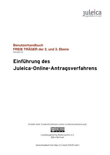 Juleica-Online-Antragsverfahren | Benutzerhandbuch Freie TrÃ¤ger ...