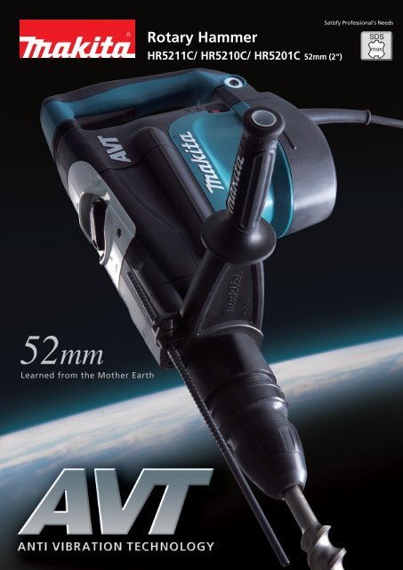 HR5211C/ HR5210C/ HR5201C 52mm (2&quot;) Rotary Hammer - Makita