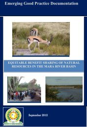 Equitable benefit sharing of Natural Resources in the Mara River ...