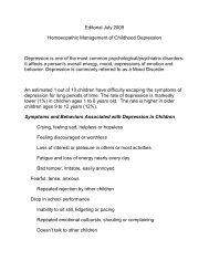 HomoeopathicManagement of Childhood ... - Dr. Farokh Master