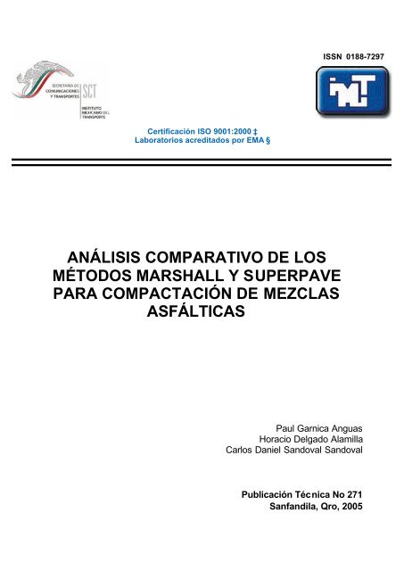 AnÃ¡lisis comparativo de los mÃ©todos Marshall y Superpave para