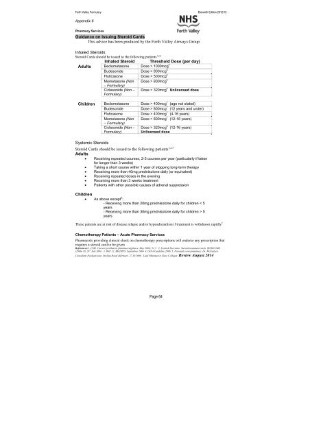 nhs forth valley formulary 11 - Community Pharmacy