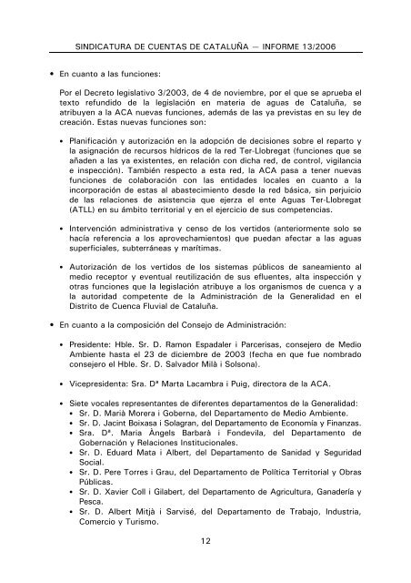 Informe 13/2006