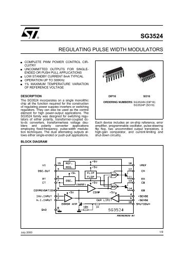 smps pwm SG3524 Regulating pulse width modulators - 320Volt