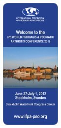 flyer for the 3rd World Psoriasis and Psoriatic Conference
