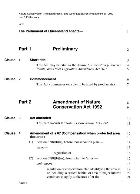 (Protected Plants) and Other Legislation Amendment Bill 2013