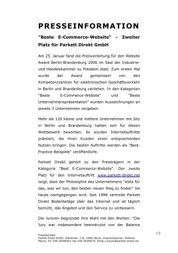 36 KB (PDF) - Parkett Direkt GmbH