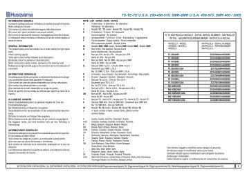 TC-TE-TE USA 250-450-510, SMR-SMR USA 450-510 ... - Husqvarna